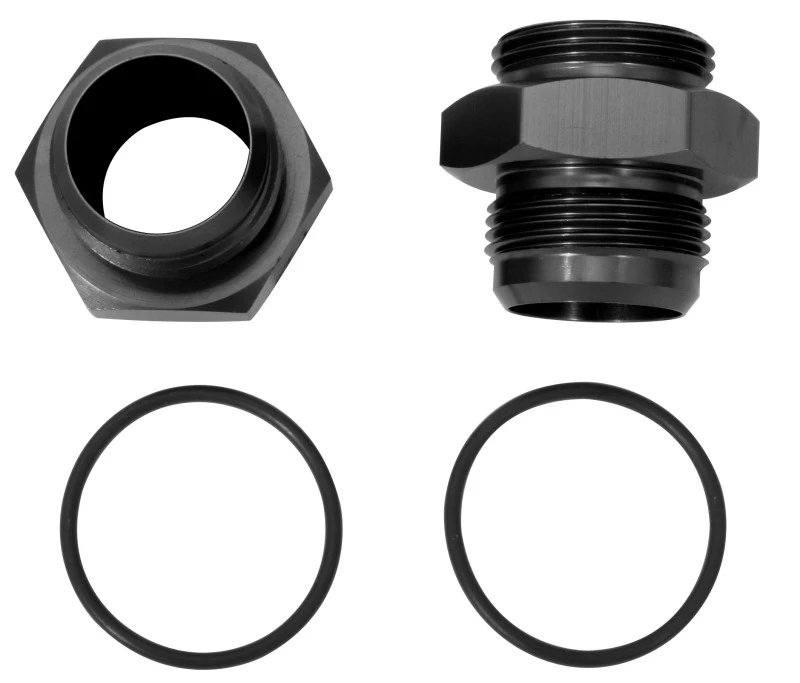 Moroso Vakuumpumpen-Verschraubung 16An zu -16An mit O-Ring – Aluminium – 2er Pack