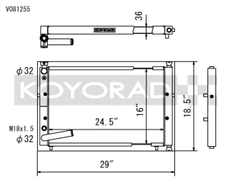 Koyo Rennradiator für 1994-2001 Acura Integra mit K-Serie-Umstellung (2.0/2.4L)