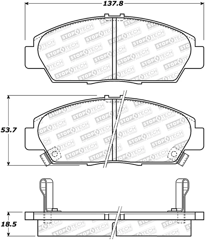 StopTech Street Brake Pads - Rear