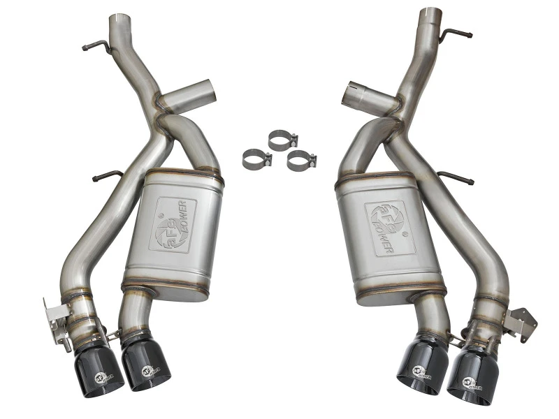 aFe MACHForce XP 3 Zoll 304 SS Axle-Back Exhaust Dual Exhaust (NPP) mit schwarzen Tips 16-17 Camaro SS V8