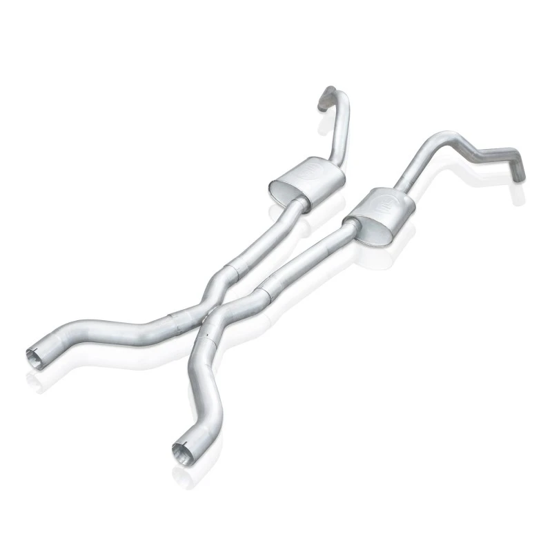 Stainless Works 62-67 Chevy Nova 3 Zoll Catback mit X-Pipe Turbo-Kammer-Schalldämpfern 3 Zoll Kerne