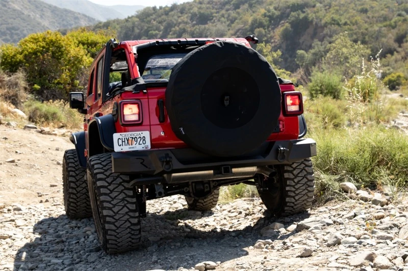 Rampage Ersatzreifenabdeckung für 2018–2019 Jeep Wrangler (JL) Sport 2-Türer mit Kamera-Schlitz 37 Zoll - Schwarz