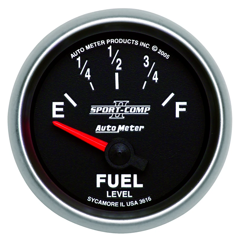 Autometer Sport-Comp II 52mm 240-33 ohms Short Seeep Electronic Fuel Level Gauge