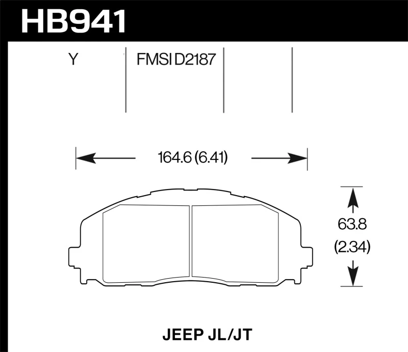 Hawk 2018 Jeep Wrangler Rubicon LTS Straßenbremsbeläge vorne
