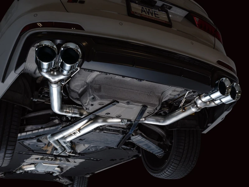AWE Tuning 19-23 Audi C8 S6/S7 2.9T V6 AWD Track Edition Auspuff - Chrom Silber Spitzen