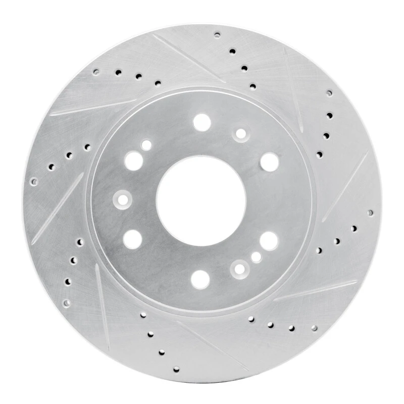 DFC 05-20 Cadillac Escalade EXT Front Right Drilled & Slotted Silver Brake Rotor