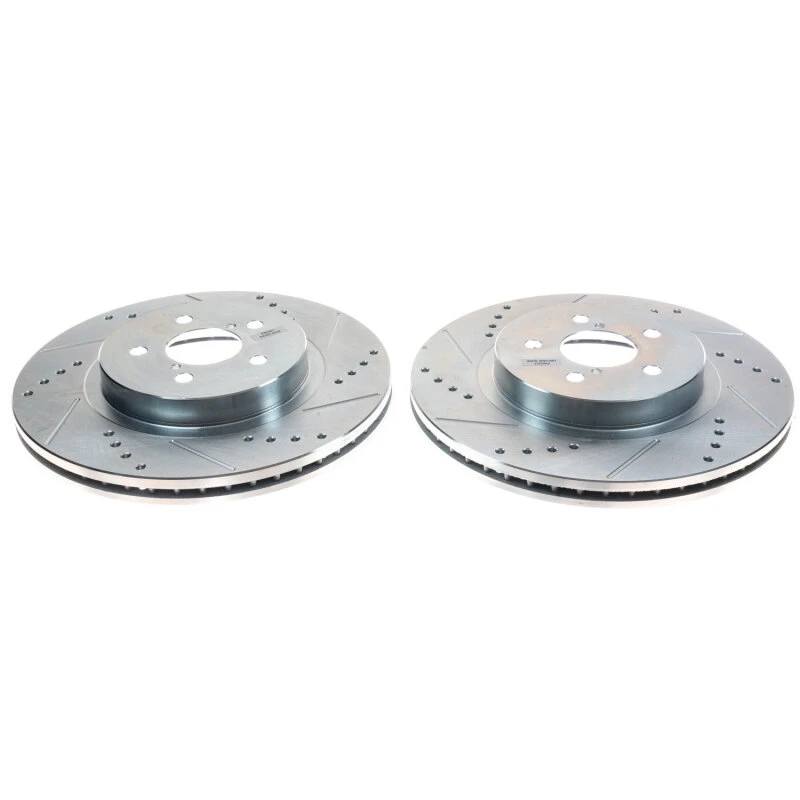 Power Stop Evolution Drilled & Slotted Rotors - Pair for 19-20 Subaru Forester Front