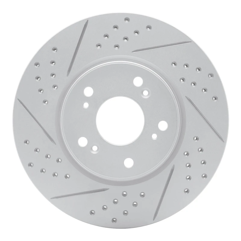 DFC 13-26 Honda Civic Sedan Front Left Drilled & Slotted Geoperformance Rotor