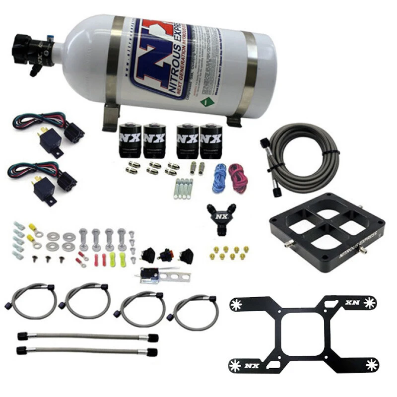 Nitrous Express Dominator Single Entry Billet Crossbar RNC Nitrous Kit (250-750HP) w/5lb Bottle