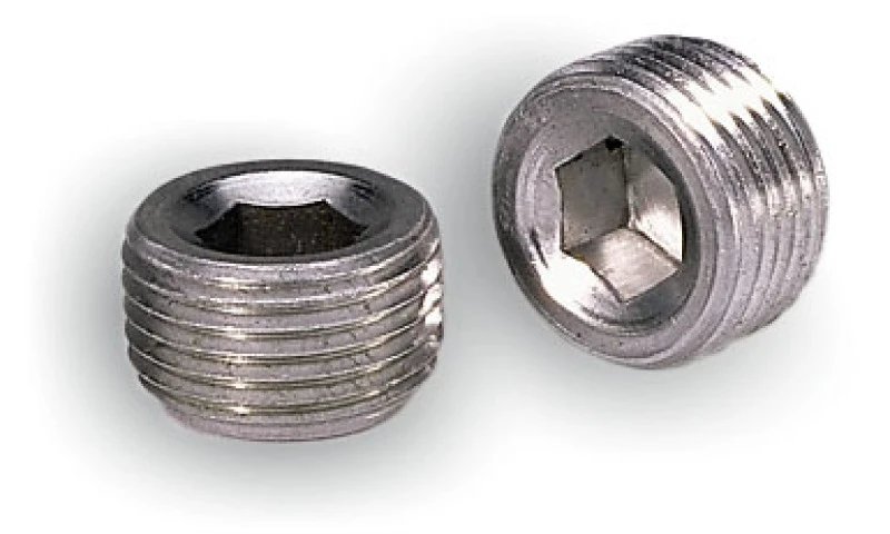 Moroso Rohrstopfen 3/8 Zoll NPT Gewinde, 3/8 Zoll Innensechskant, Aluminium, 2er Pack
