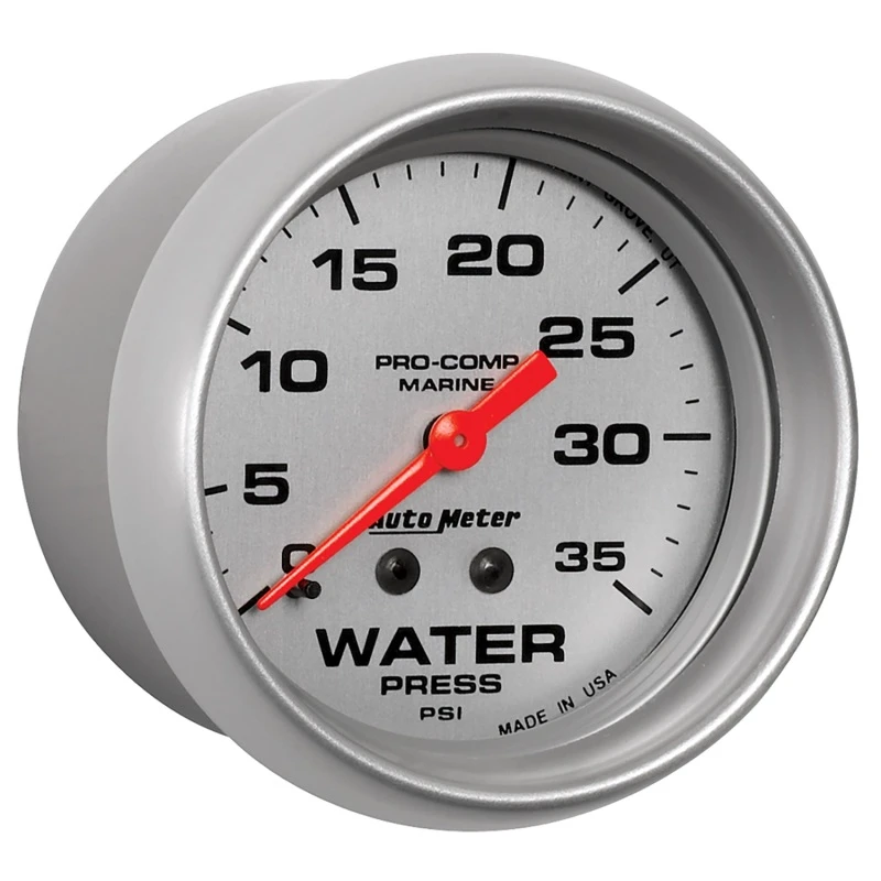 Autometer Ultra-Lite 2 5/8-Zoll-Mechanisches 35-PSI-Wasserdruckmanometer