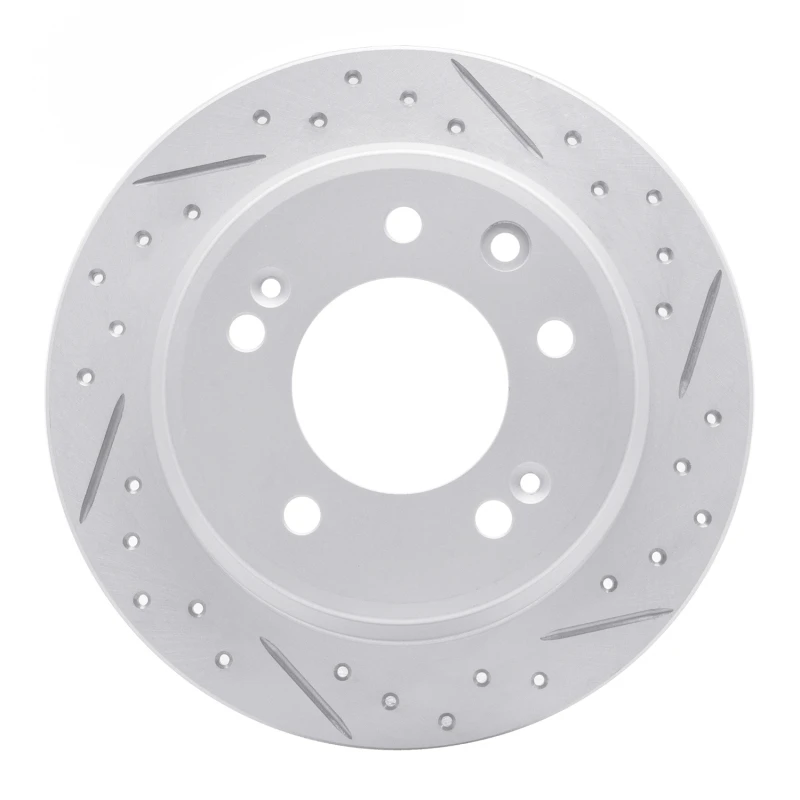 DFC 09-16 Hyundai Elantra Rear Right Drilled & Slotted Geoperformance Rotor