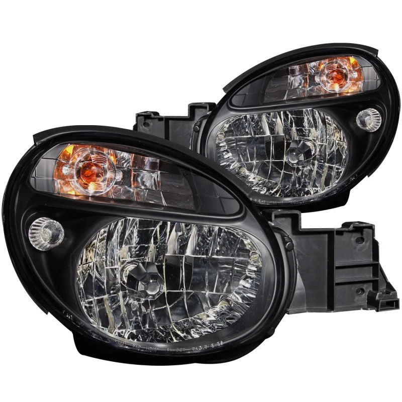 ANZO Crystal Headlights Black for Subaru 2002-2003 Impreza
