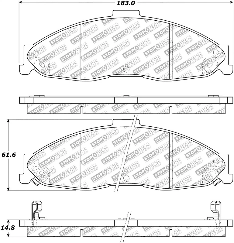 StopTech Street Select Brake Pads - Rear