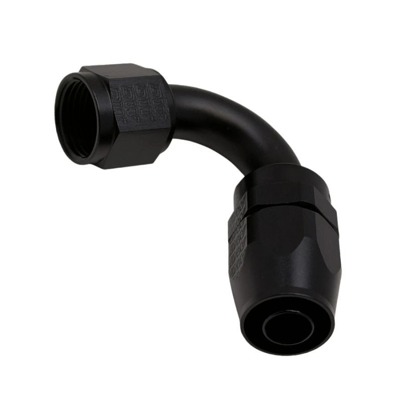 DeatschWerks 10AN Weibliche Flare-Swivel 120-Grad-Schlauch-Endstück CPE - Anodisiert Matt Schwarz