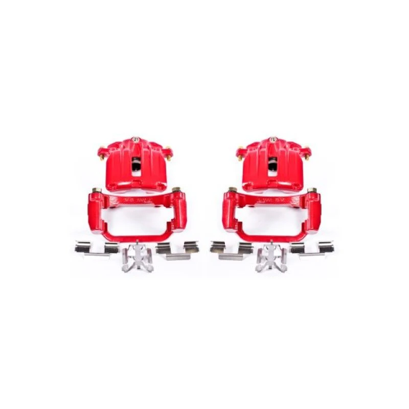 Power Stop 04-05 Cadillac DeVille Rear Red Calipers w/Brackets - Pair