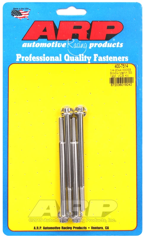 ARP Merlin Block Brodix Head SB 12-Punkt Ventildeckelschrauben-Kit