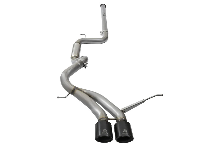 aFe Takeda 3 Zoll Edelstahl Cat-Back Auspuff 13-16 Ford Focus ST 2.0L Schwarze Endrohre