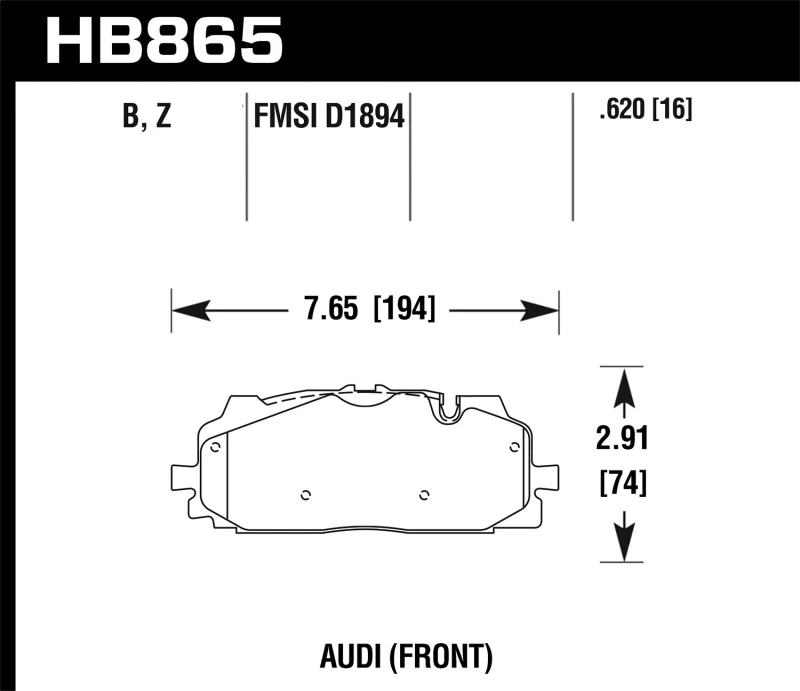 hawk-performance_HB865Z.620-67934234793fc Hawk 18-19 Audi S5 HPS 5.0 Vordere Bremse Beläge