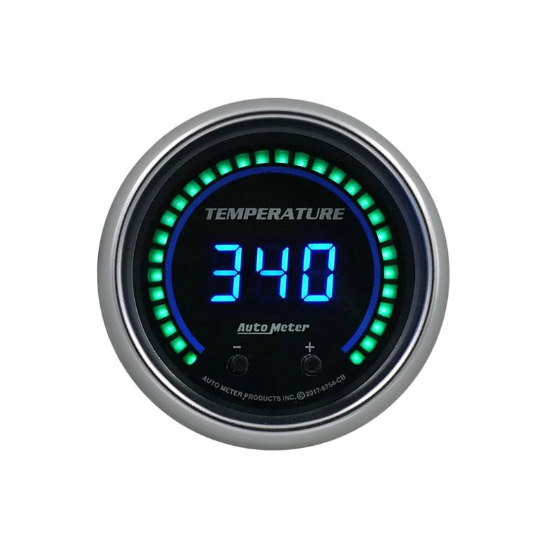 Autometer 52,4mm schwarzes schaltbares 60-340 Grad F / 40-170 Grad C Cobalt Elite Digital-Messgerät