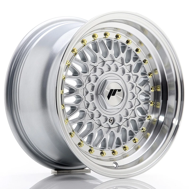 JR Wheels JR9 15x8 ET20 4x100/108 Silver w/ Machined Lip