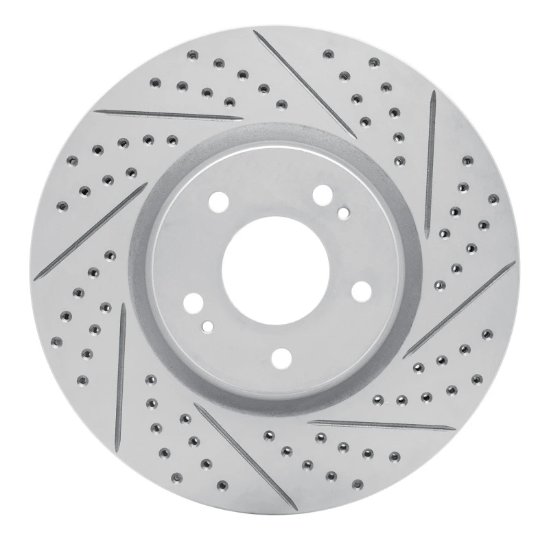 DFC 03-06 Mitsubishi Lancer Front Right Drilled & Slotted Geoperformance Rotor