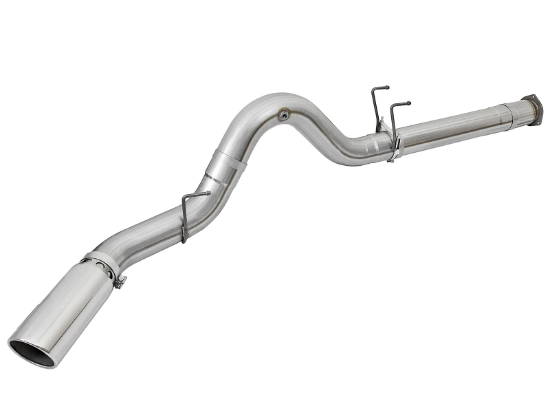aFe ATLAS 5 Zoll DPF-Back Alu-Stahl Auspuffsystem mit polierter Spitze 2017 Ford Diesel Trucks V8-6,7L (td)