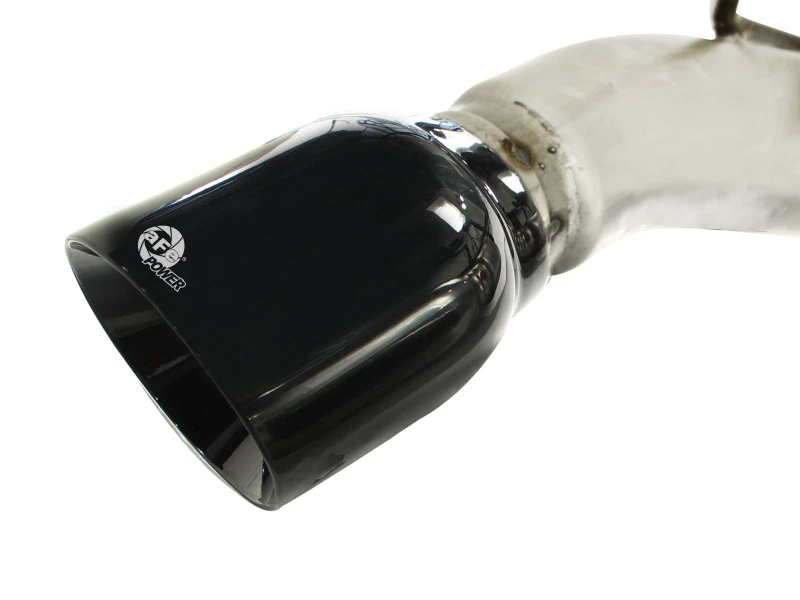 aFe MACHForce XP Auspuff 3 Zoll Edelstahl CB/10-13 Chevy Camaro V8-6.2L (td) (Glanz-Schwarz-Spitze)