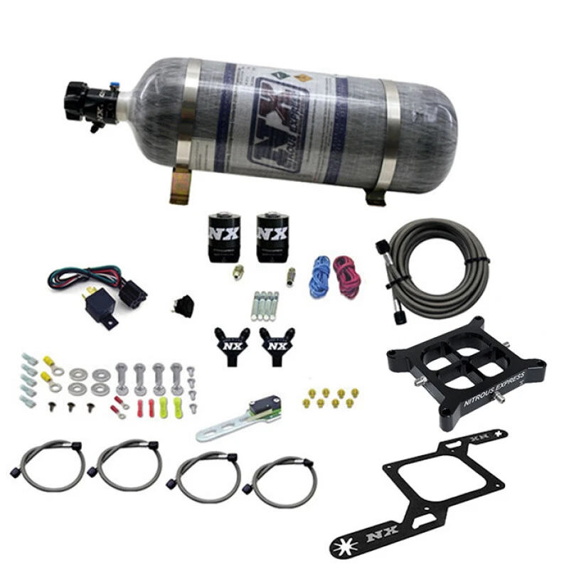 Nitrous Express 4150 Billet Crossbar Pro-Power Nitrous Kit (100-500HP) w/Composite Bottle