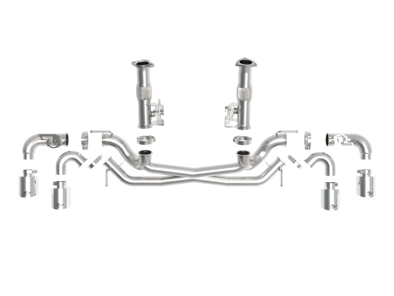 AFe MACH Force-Xp 304 Edelstahl Cat-Back Auspuff Poliert 2020 Chevrolet Corvette C8
