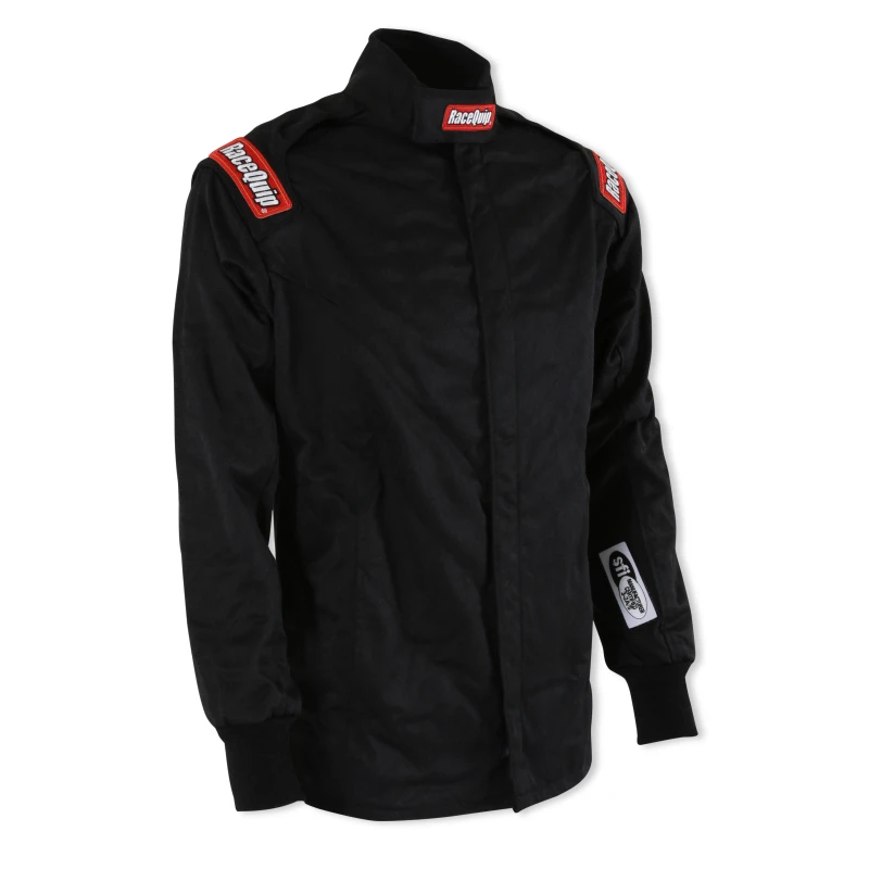 RaceQuip Black Chevron-5 Jacket SFI-5 - Medium