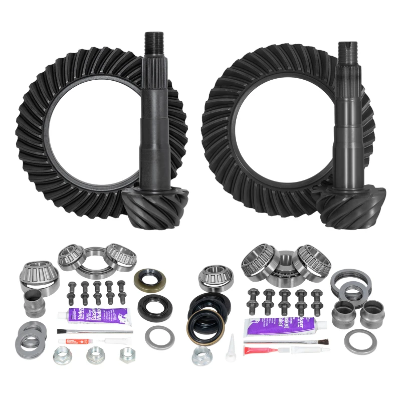 Yukon Ring & Pinion Gear Kit Package Front & Rear with Installation Kits