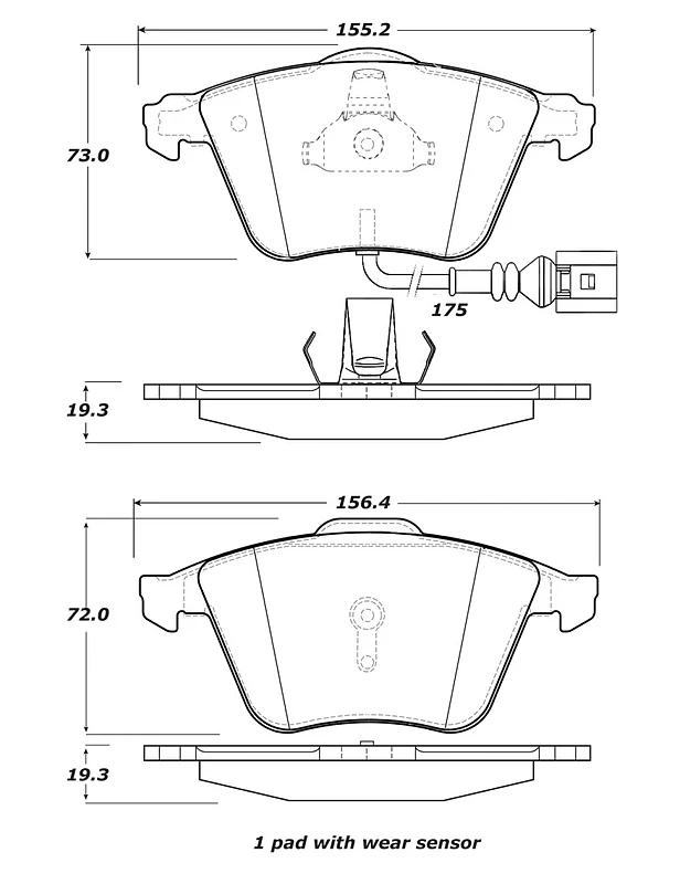 StopTech Street Touring 08-13 Audi TT Quattro / 12 VW Golf R Front Brake Pads