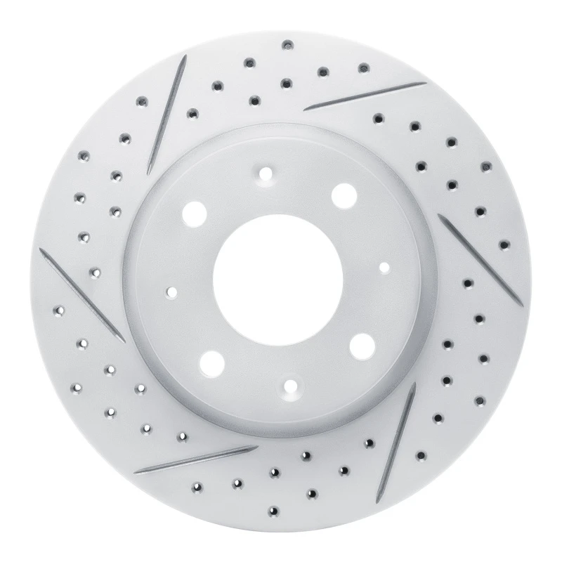 DFC 04-09 Kia Spectra5 Front Left Drilled & Slotted Geoperformance Rotor