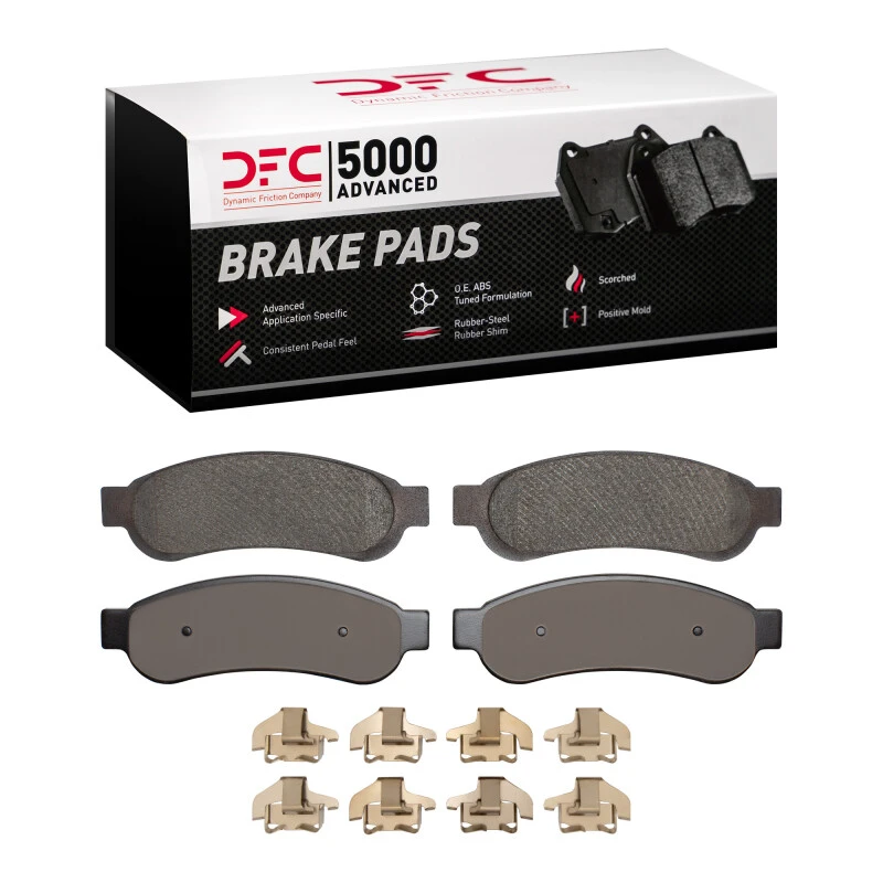 DFC 05-10 Ford F-350 Super Duty 2WD Rear 5000 Advanced Semi Metallic Brake Pads and Hardware Kit