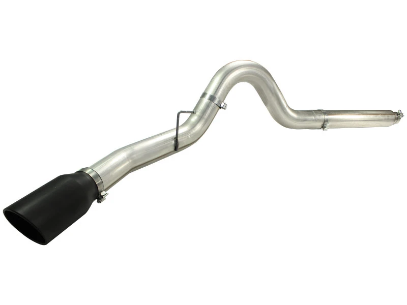 aFe MACHForce XP 5-Zoll-DPF-Rückseite Edelstahl-Auspuff-System, schwarze Spitze, Ford Diesel-LKW 08-10 V8-6.4L