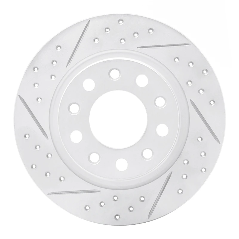 DFC 13-16 Dodge Dart Rear Left Drilled & Slotted Geoperformance Rotor