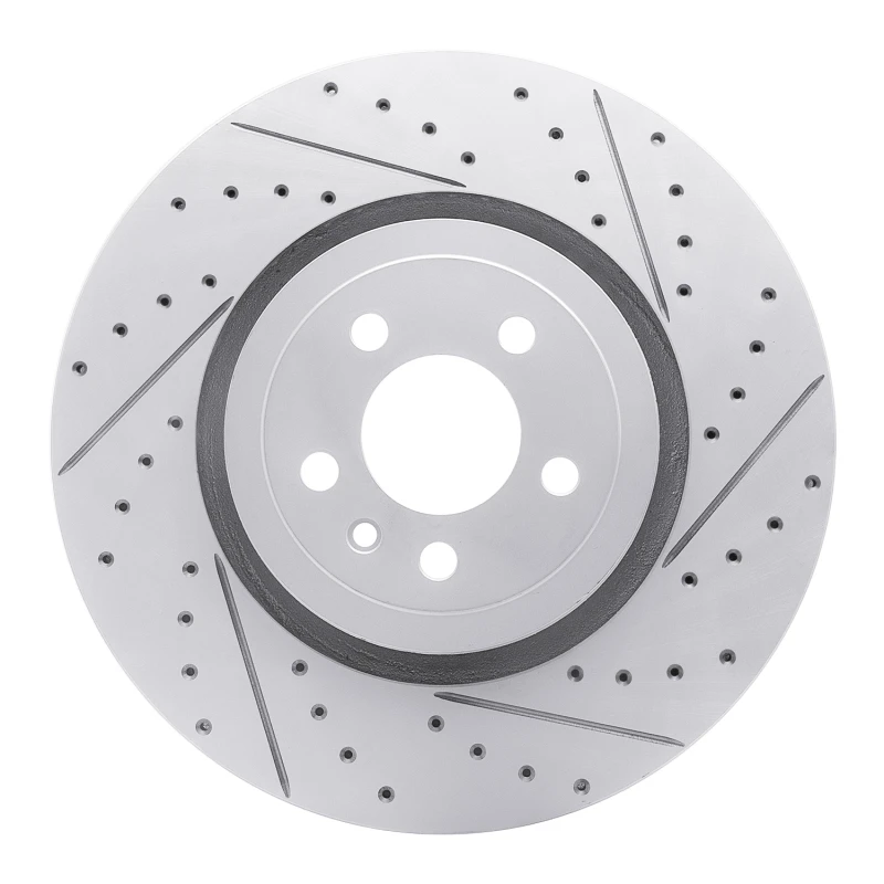 DFC 14-23 Dodge Charger Front Right Drilled & Slotted Geoperformance Rotor