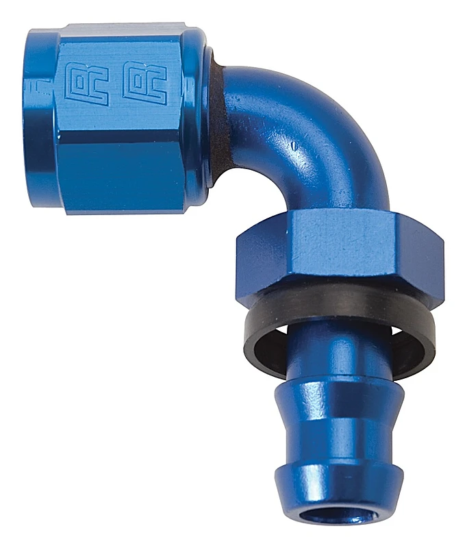 Russell Performance -6 AN Twist-Lok 90 Grad Schlauch-Endstück (Blau)