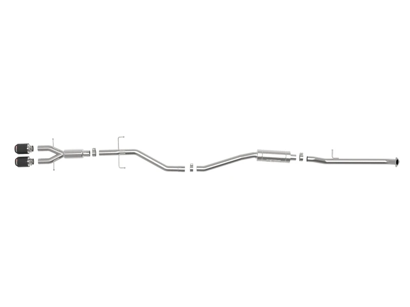 aFe Takeda 2,5 Zoll 304SS Kat-Abgasanlage mit Carbon-Spitzen 17-20 Honda Civic Si Limousine I4 1,5L