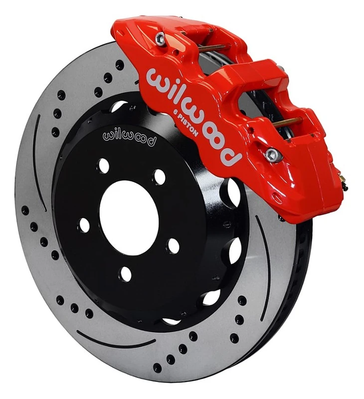 Wilwood AERO6 Vordere Bremshat Kit 15,00 Bohrungen Rot 2016- Aufwärts Camaro mit Leitungen