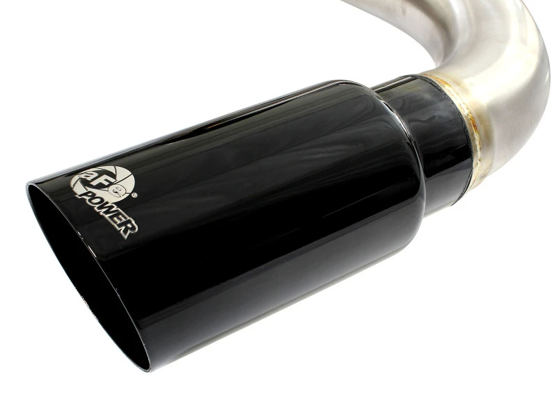 aFe MACHForce XP SS-304 schwarze Spitze 2,5 Zoll Durchmesser Kat-Schalldämpfer 12-14 BMW 335i (F30) 3,0L (t)