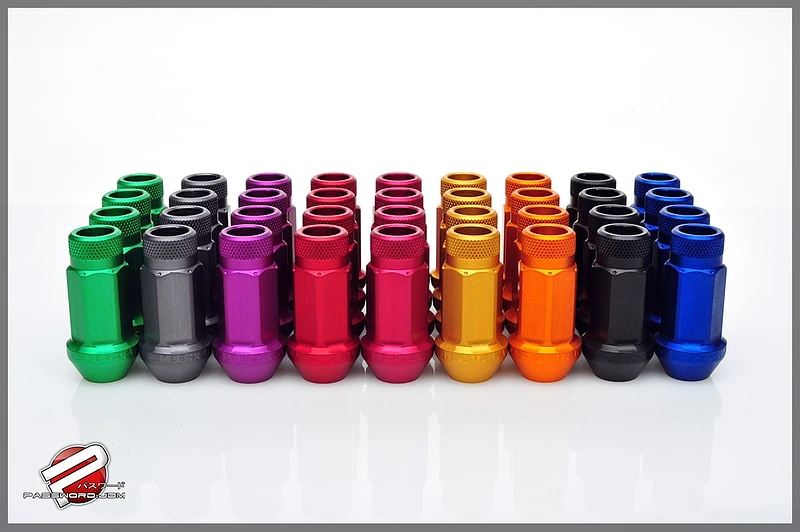 PWJDM 4er Set Alu Radmuttern M12x1.25 offenen Version grün