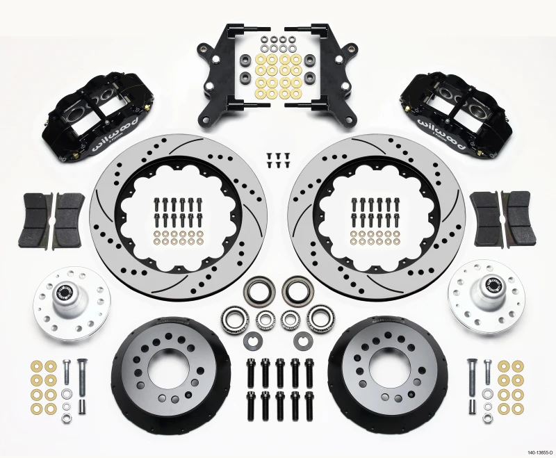 Wilwood Narrow Superlite 6R Vorderrad-Kit 14,00 Zoll gebohrt 60-68 Ford / Mercury Full Size / Galaxie