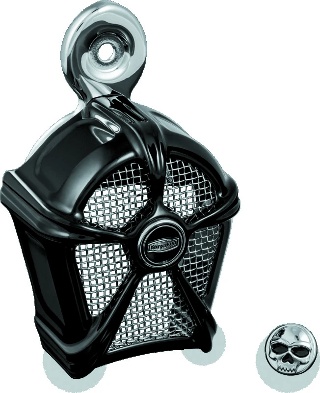 Kuryakyn Mach 2 Horn Cover Black mit Chromgitter