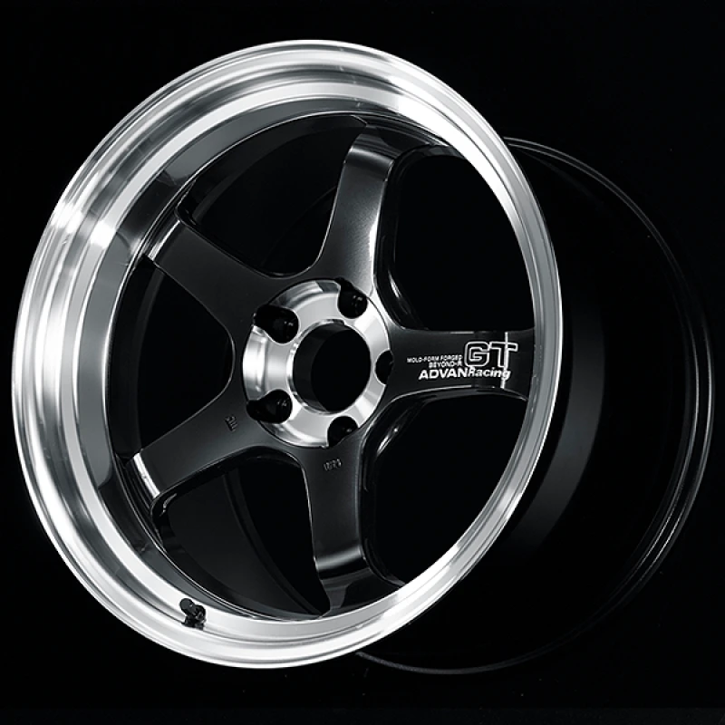Advan GT Beyond-R 18X8.5 / +45 Off / 5x114.3 BC / 73mm Bore / Diamond Cut and Dark Platinum Black