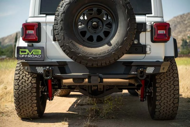 DV8 Offroad 2018 Jeep Wrangler JL MTO Series Rear Bumper w/ Optional Tire Carrier