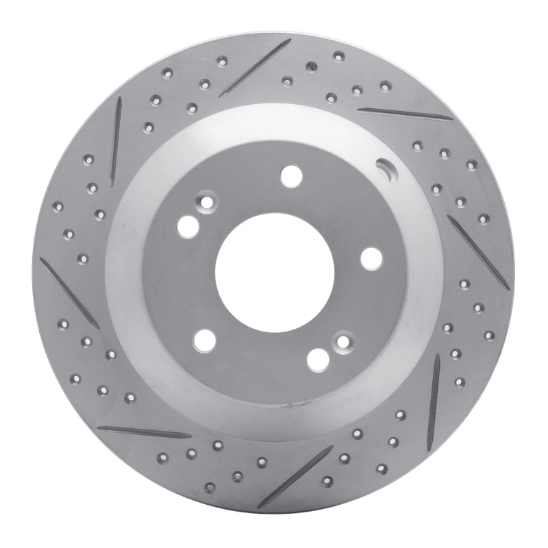 DFC 10-21 Hyundai Santa Fe Rear Right Drilled & Slotted Geoperformance Rotor