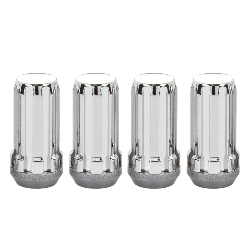 McGard SplineDrive Radmutter (Kegel-Sitz) M14X1,5 / 49,2 mm Länge (4-Stück) - Chrom (Erfordert Werkzeug)