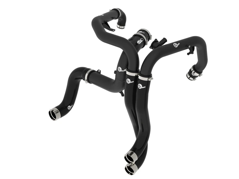 aFe 22-24 Ford Bronco Raptor V6-3.0L BladeRunner Aluminium Heiß- und Kaltladungsrohr-Kit - Schwarz